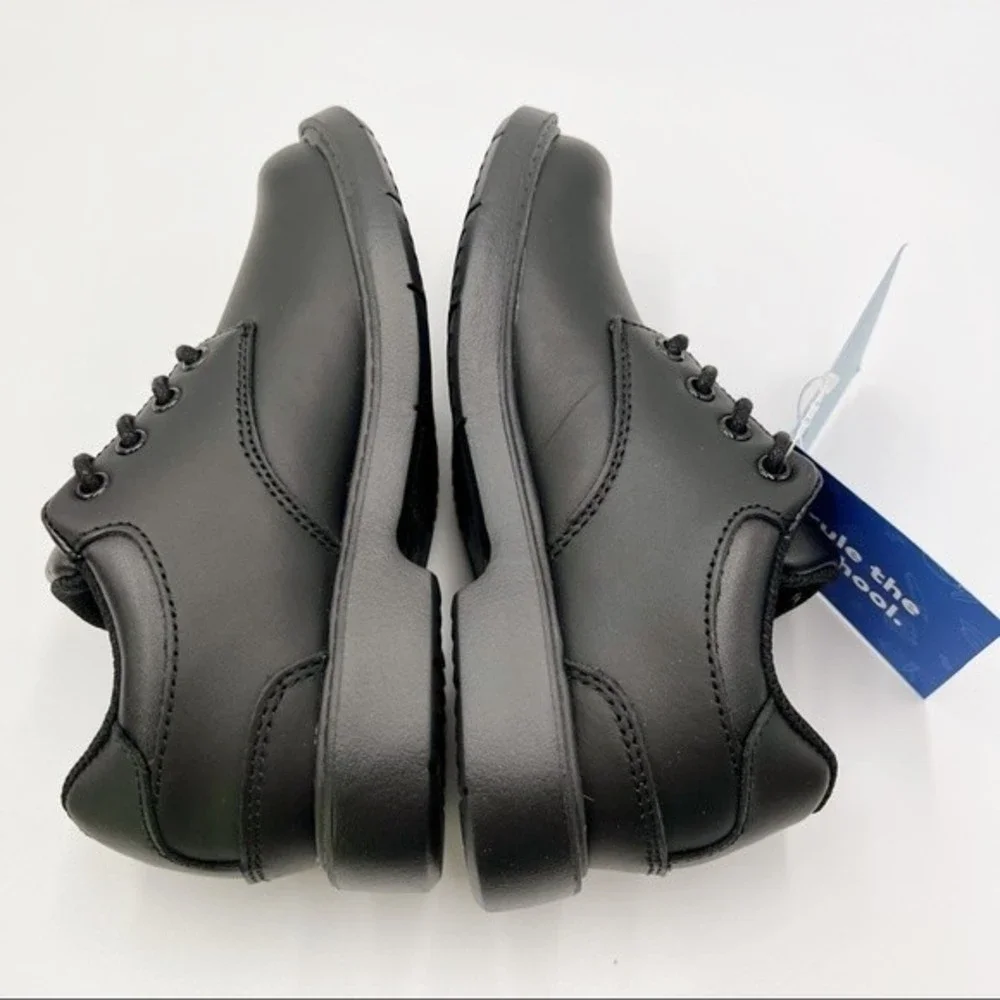 NEW‎ Stride Rite Boys Kids Size 11.5 Murphy Black Leather Lace Up Loafers Shoes